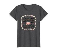 Crazy Comfy Freak in The Sheets Cozy Bedtime Humour T-Shirt, Femme, Chiné Foncé, XS