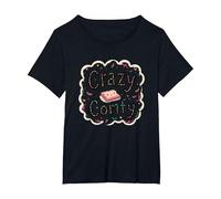 Crazy Comfy Freak in The Sheets Cozy Bedtime Humour T-Shirt, Femme Grandes Tailles, Noir, 4X