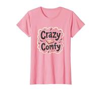 Crazy Comfy Freak in The Sheets Cozy Bedtime Humour T-Shirt, Femme, Rose, XXL