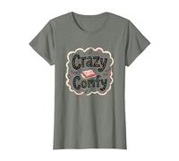 Crazy Comfy Freak in The Sheets Cozy Bedtime Humour T-Shirt, Femme, Vert Kaki chiné, XXL