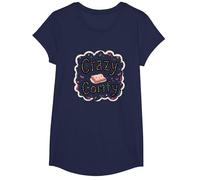 Crazy Comfy Freak in The Sheets Cozy Bedtime Humour T-Shirt, Fille, Bleu Marine, L