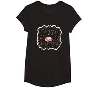 Crazy Comfy Freak in The Sheets Cozy Bedtime Humour T-Shirt, Fille, Noir, L