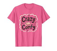 Crazy Comfy Freak in The Sheets Cozy Bedtime Humour T-Shirt, Homme, Rose chiné, S