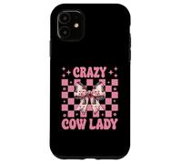 Crazy Cow Lady, fermière laitière drôle, Vache, mère Coque pour iPhone 11