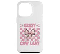 Crazy Cow Lady, fermière laitière drôle, Vache, mère Coque pour iPhone 13 Pro