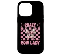 Crazy Cow Lady, fermière laitière drôle, Vache, mère Coque pour iPhone 14 Pro Max