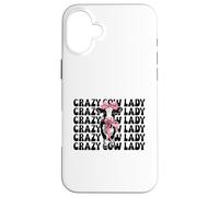 Crazy Cow Lady, fermière laitière drôle, Vache, mère Coque pour iPhone 16 Plus
