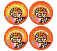 Crazy Cups Lot de 30 dosettes de café d'automne pour cafetière Keurig K Cup, dosettes de café à portion unique, échantillon de mélange d'automne favoris saisonniers, 30 pièces