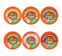 Crazy Cups Lot de 30 dosettes de café d'automne pour cafetière Keurig K Cup, dosettes de café décaféiné à portion unique, échantillon de mélange d'automne favoris saisonniers