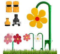 Crazy Daise Sprinkler,Dancing Daise Sprinkler,360°Rotating Dancing Flower Water Sprinkler for Lawn & Garden, Vibrant Design,Fun Irrigation Tool,Kids & Pets Go Crazy for It (Yellow)
