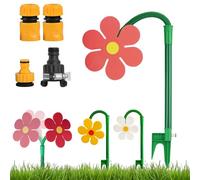 Crazy Daise Sprinkler,Dancing Daise Sprinkler,360°Rotating Dancing Flower Water Sprinkler for Lawn & Garden, Vibrant Design,Fun Irrigation Tool,Kids & Pets Go Crazy for It (Red)