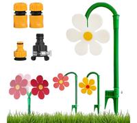 Crazy Daise Sprinkler,Dancing Daise Sprinkler,360°Rotating Dancing Flower Water Sprinkler for Lawn & Garden, Vibrant Design,Fun Irrigation Tool,Kids & Pets Go Crazy for It (White)
