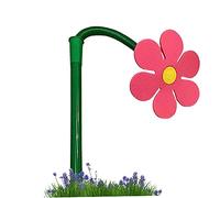 Crazy Daisy Arroseur de Fleurs pour Surface de Jardin Mignon, Facile à Installer, arroseur Fleurs dansantes avec raccord Tuyau d'eau pour arrosage Cour, Rouge