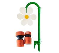 Crazy Daisy Arroseur de pelouse en forme de fleur, arroseur de pelouse à 360°, jouet d'eau avec raccord de tuyau d'arrosage pour jouer/arroser (blanc)
