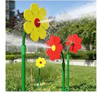 Crazy Daisy Sprinkler, 360 Rotatable Flower Sprinklers Flower Daisy Water Sprinkler, Sprinklers Stake with Adapter (White)