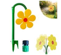 Crazy Daisy Sprinkler, 360 Rotatable Sun Flower Sprinklers, Lawn Watering Sprinklers Sprayer,Irrigation Tool for Yard Watering Adults Pets Playing (Yellow)