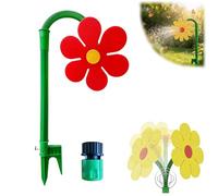 Crazy Daisy Sprinkler, 360 Rotatable Sun Flower Sprinklers, Lawn Watering Sprinklers Sprayer,Irrigation Tool for Yard Watering Adults Pets Playing (Red)