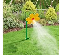 Crazy Daisy Sprinkler - 360° Rotating Dancing Flower Water Sprinkler for Lawn & Garden, Fun Irrigation Tool, Durable Plastic Base with Vibrant Design (Yellow)