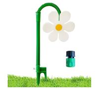 Crazy Daisy Sprinkler - 360° Rotating Dancing Flower Water Sprinkler for Lawn & Garden, Fun Irrigation Tool with Durable Plastic Base for Yard Watering(1pc*White)