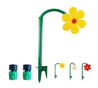 Crazy Daisy Sprinkler - 360° Rotating Dancing Flower Water Sprinkler for Lawn & Garden, Fun Irrigation Tool for Yard Watering Kids, Sturdy Plastic Base (Yellow)