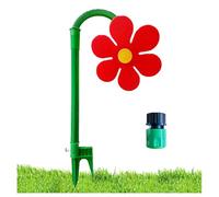 Crazy Daisy Sprinkler - 360° Rotating Dancing Flower Water Sprinkler for Lawn & Garden, Fun Irrigation Tool with Durable Plastic Base for Yard Watering(1pc*Red)