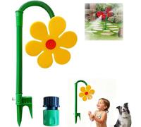 Crazy Daisy Sprinkler,360° Rotating Funny Daisy Sprinkler with Stake for Yard Watering Dogs Kids Playing (Yellow)