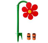 Crazy Daisy Sprinkler, Crazy Daisy Water Sprinkler with Stake - 360° Rotating Flower Water Spray, for Garden, Lawn, Courtyard (Red)