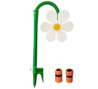 Crazy Daisy Sprinkler, Crazy Daisy Water Sprinkler with Stake - 360° Rotating Flower Water Spray, for Garden, Lawn, Courtyard (White)