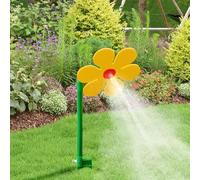 Crazy Daisy Sprinkler Crazy Funny Sun Flower,Dancing Daisy Lawn Sprinkler, for Yard Watering Dogs Kids Playing, Garden Irrigation (Yellow)