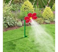 Crazy Daisy Sprinkler, Crazy Funny Sun Flower Dancing Daisy Lawn Sprinkler for Yard Watering Dogs Kids Playing Red Yellow Garden Sprinklers,Garden Irrigation Tool (Red)