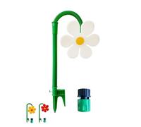 Crazy Daisy Sprinkler,Rotating Dancing Flower Water Sprinkler: Fun Irrigation Tool for Yard Watering Kids & Pets Playing, Durable Plastic Base with Vibrant Design (White)