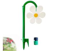 Crazy Daisy Water Sprinkler, 360° Rotating Dancing Flower Water Sprinkler, Funny Sun Flower Sprinklers Stake, for Garden Lawn, Garden Irrigation Tool, for Yard Watering (White)