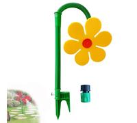 Crazy Daisy Water Sprinkler, 360° Rotating Dancing Flower Water Sprinkler, Funny Sun Flower Sprinklers Stake, for Garden Lawn, Garden Irrigation Tool, for Yard Watering (Yellow)