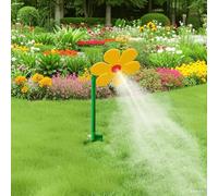 Crazy Dancing Arroseur de marguerite avec piquet - Arroseur rotatif à 360° pour pelouse et jardin, pulvérisateur d'eau amusant pour les enfants, arroseur de fleurs en plastique durable pour arroser la