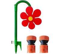 Crazy Dancing Arroseur de marguerites - Arroseur amusant à fleurs rotatif à 360 °, outil d'irrigation de jardin pour enfants, jeux en plein air et arrosage amusant (rouge)