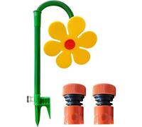 Crazy Dancing Arroseur de marguerites - Arroseur amusant à fleurs rotatif à 360 °, outil d'irrigation de jardin pour enfants, jeux en plein air et arrosage amusant (jaune)