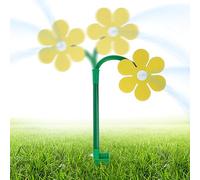 Crazy Dancing - Arroseur d'eau en forme de marguerite folle, rotatif à 360 ° pour pelouse, jardin, outil d'irrigation amusant pour arroser la cour, les enfants (jaune)