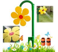 Crazy Dancing Daisy Arroseur rotatif à 360° pour pelouse et jardin avec marguerites dansantes en forme de tournesol Jaune