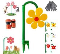 Crazy Dancing Daisy Sprinkler, 360° Rotating Dancing Flower Water Sprinkler, Funny Garden Water Sprinklers with 1/2'' Adapter, Durable Plastic Base with Vibrant Design, for Lawn & Garden (A-1)