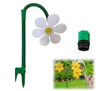 Crazy Dancing Flower Water Sprinkler, 360° Rotating Flower Spray, Dancing Moving Daisy Water Sprinkler Sprayer for Garden Lawn, Garden Irrigation Tool (1Pc White)