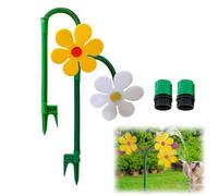 Crazy Dancing Flower Water Sprinkler, 360° Rotating Flower Spray, Dancing Moving Daisy Water Sprinkler Sprayer for Garden Lawn, Garden Irrigation Tool (Yellow+White)