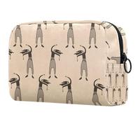 Crazy Dancing Trousse de maquillage pour femme avec fermeture éclair, multicolore, 18.5x7.5x13cm/7.3x3x5.1in, Trousse de toilette