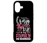 Crazy Doesn't Run in My Family It Galopps Funny Horse Lover Coque pour iPhone 17