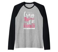 Crazy Doesn't Run in My Family It Galopps Funny Horse Lover Manche Raglan