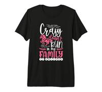 Crazy Doesn't Run in My Family It Galopps Funny Horse Lover T-Shirt Haut de Gamme