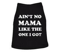 Crazy Dog Tshirts - Dog Shirt Aint No Mama Like The One I Got Cute Clothes for Fur Baby Mom Pet Gift (Black) - XXL - Homme