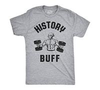 Crazy Dog Tshirts - Mens History Buff Tshirt Funny George Washington 4th of July Tee (Heather Grey) - XL - Homme