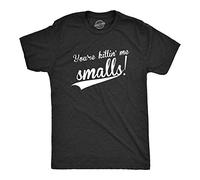 Crazy Dog Tshirts - Mens You're Killing Me Smalls T Shirt Funny Baseball Cool Novelty Tees Humor (Heather Black) - 4XL - Homme