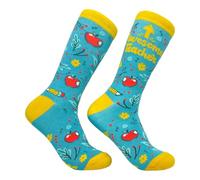 Crazy Dog Tshirts - Women's Awesome Teacher Socks Funny School Teacher Instructor Apprecation Graphic Footwear - Femme