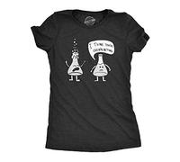 Crazy Dog Tshirts - Womens I Think You're Overreacting Tshirt Funny Science Experiment Lab Nerdy Graphic Tee (Heather Black) - XXL - Femme